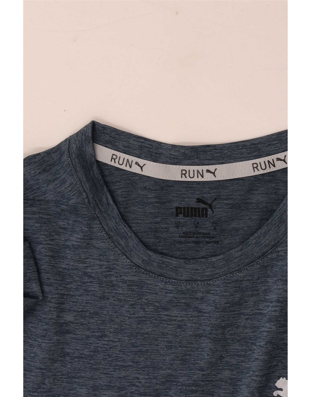 Ανδρικό T-Shirt Puma Top Small Navy Blue Flecked