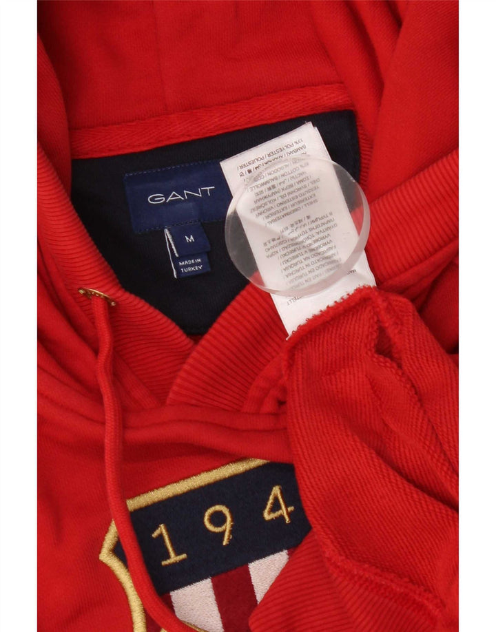 Ανδρικό Gant Graphic Hoodie Jumper Μεσαίο κόκκινο βαμβακερό