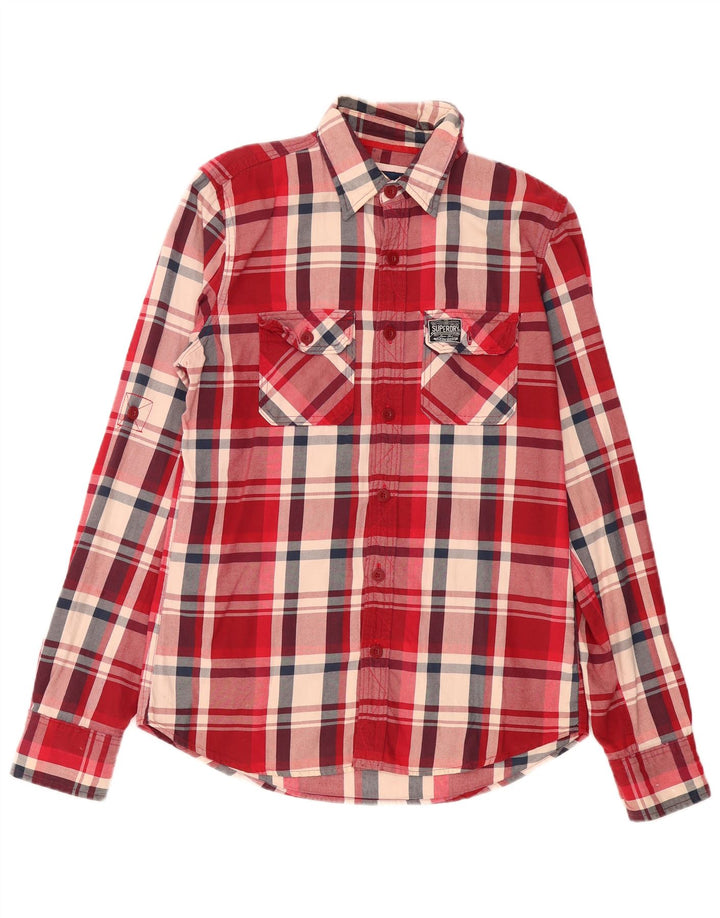 Ανδρικό πουκάμισο Superdry μεγάλο κόκκινο βαμβακερό