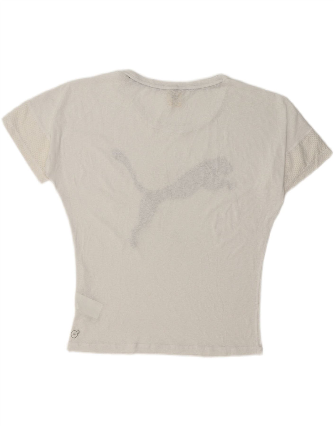 PUMA Womens Oversized Graphic T-Shirt Top UK 14 Medium  White Polyester Vintage Puma and Second-Hand Puma from Messina Hembry 