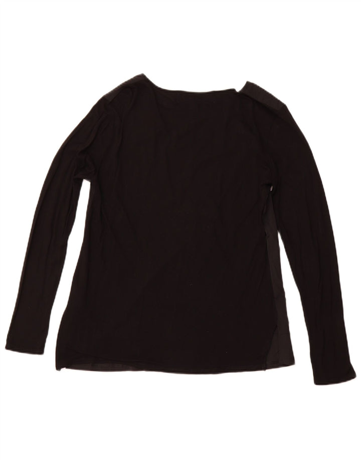 DESIGUAL Γυναικείο τοπ μακρυμάνικο 14 μεγάλο μαύρο φλοράλ βισκόζη