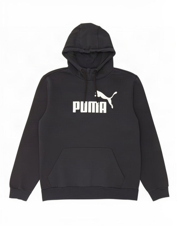 Ανδρικό γραφικό φούτερ με κουκούλα Puma XL, μαύρο βαμβακερό
