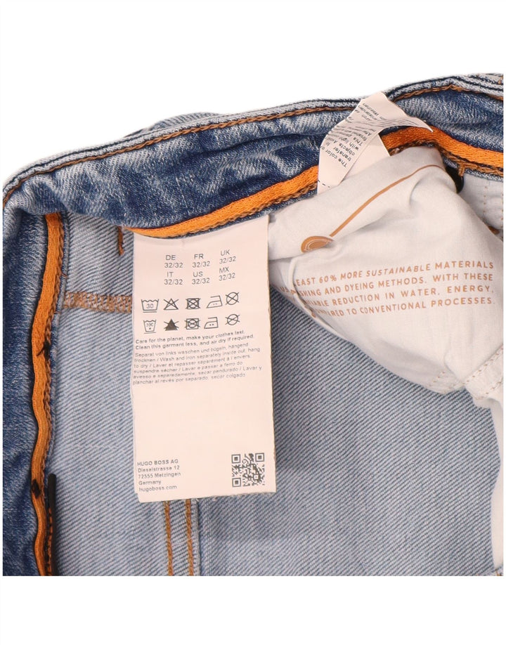 Ανδρικό τζιν Hugo Boss Distressed Slim W32 L32 Μπλε βαμβακερό