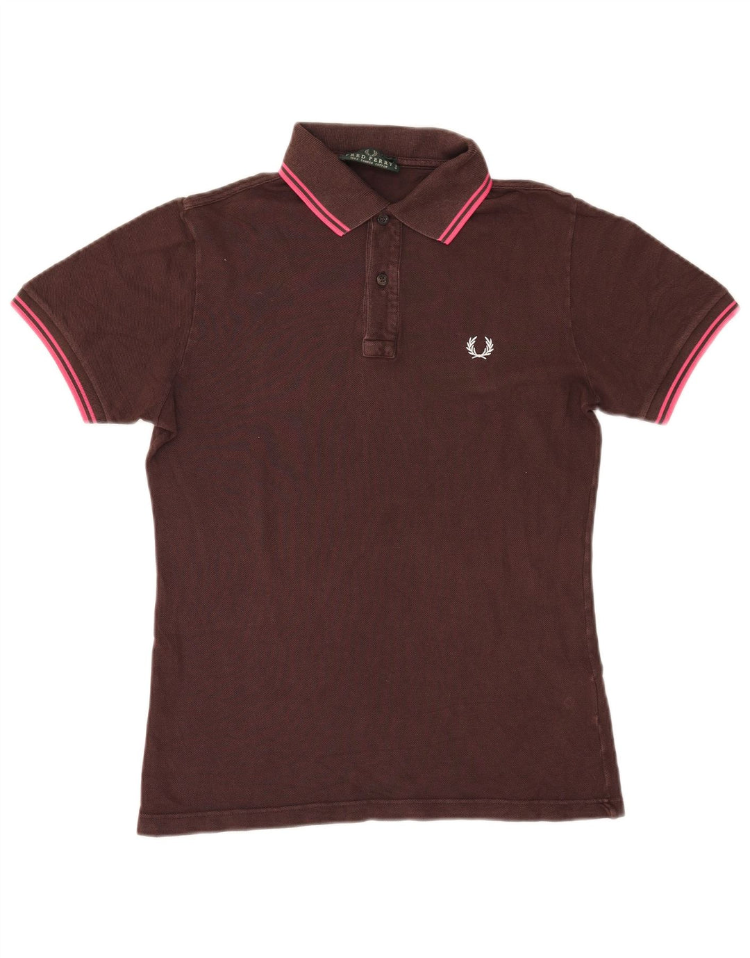 Fred Perry Ανδρικό πουκάμισο Polo Μικρό καφέ βαμβακερό