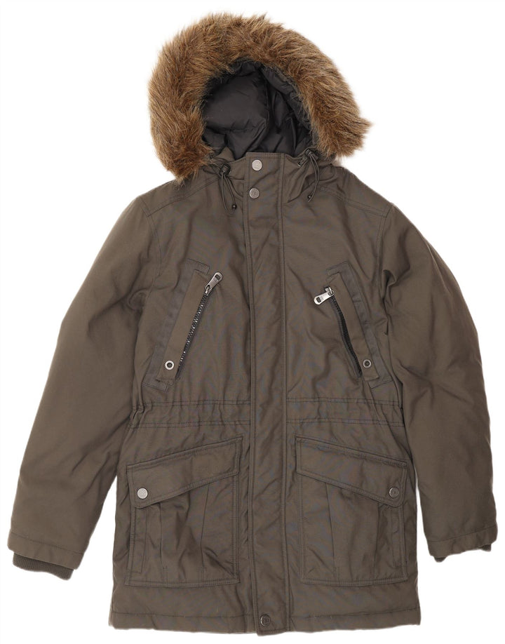 Ανδρικό μπουφάν Parka με κουκούλα Esprit UK 38 Medium Grey