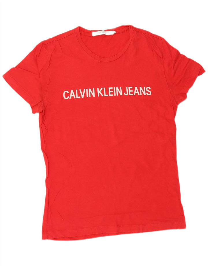 Ανδρικό γραφικό μπλουζάκι CALVIN KLEIN JEANS τοπ Μικρό κόκκινο
