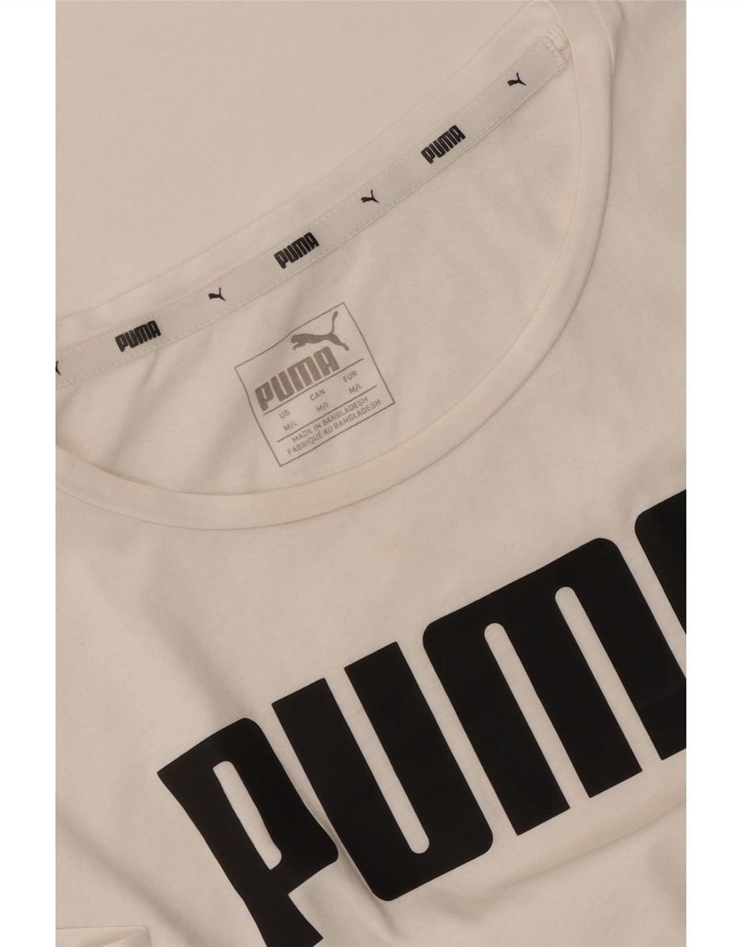 Γυναικείο γραφικό T-Shirt Puma Top UK 12 Medium White