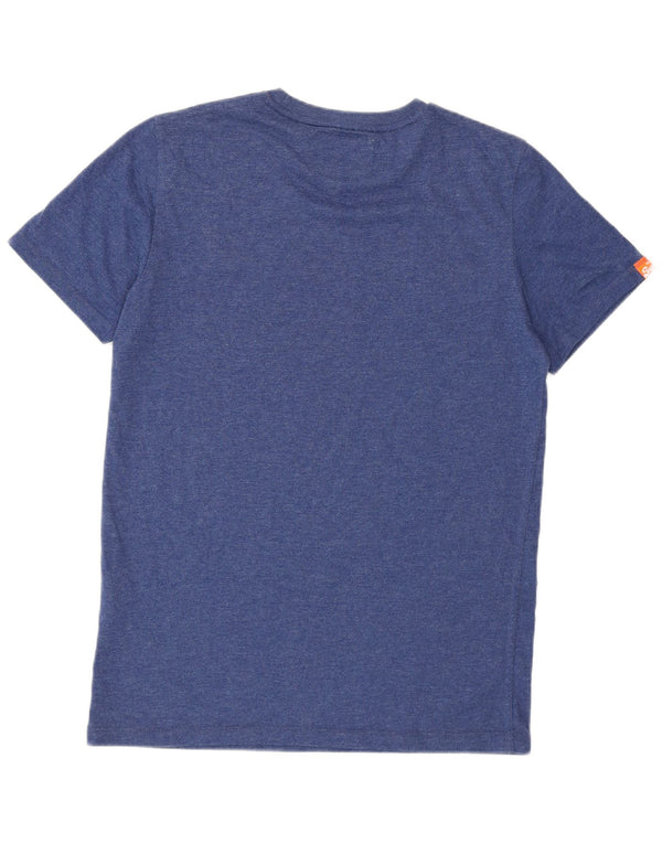 Ανδρικό T-Shirt Superdry Μπλουζάκι από μεσαίο μπλε βαμβακερό