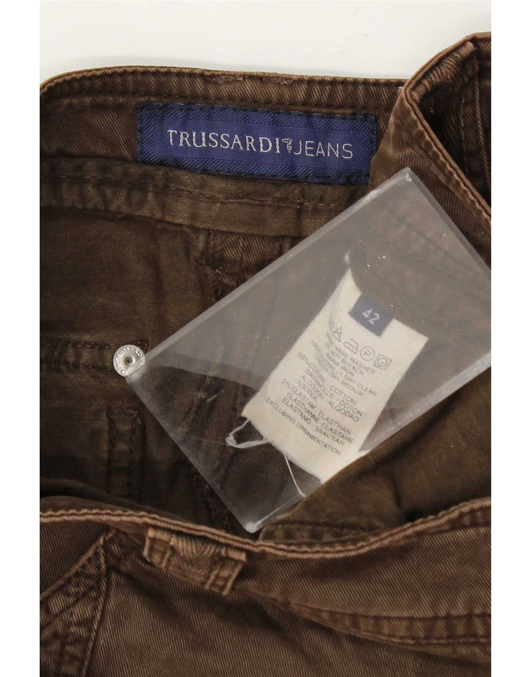 Trussardi Γυναικεία Τζιν Φούστα IT 42 Medium W30 Καφέ Βαμβακερή