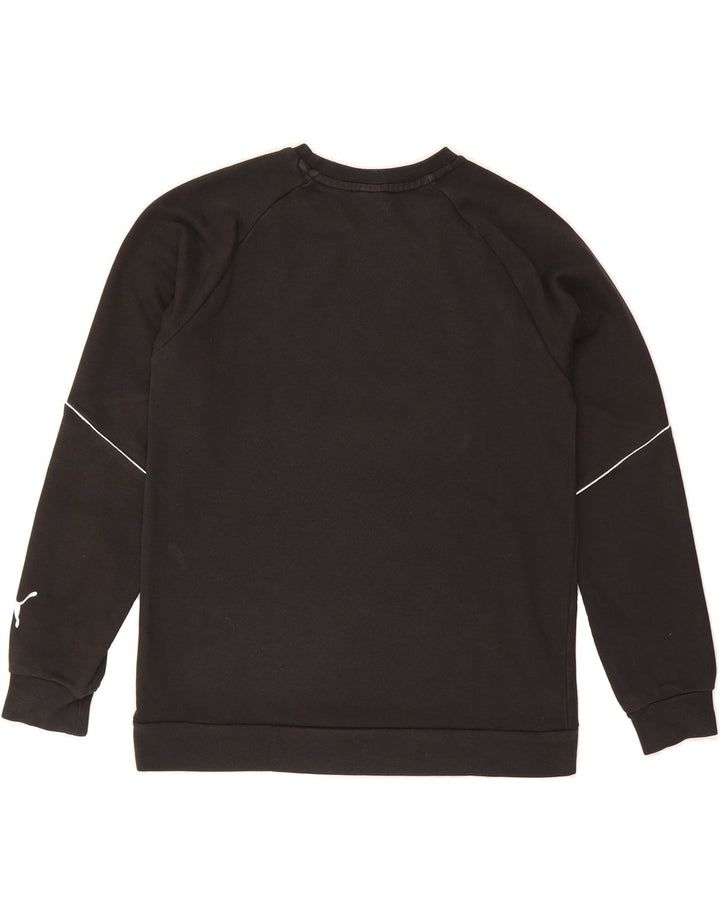 PUMA Boys Graphic Sweatshirt Jumper 13-14 Years Large Black Cotton Vintage Puma and Second-Hand Puma from Messina Hembry 
