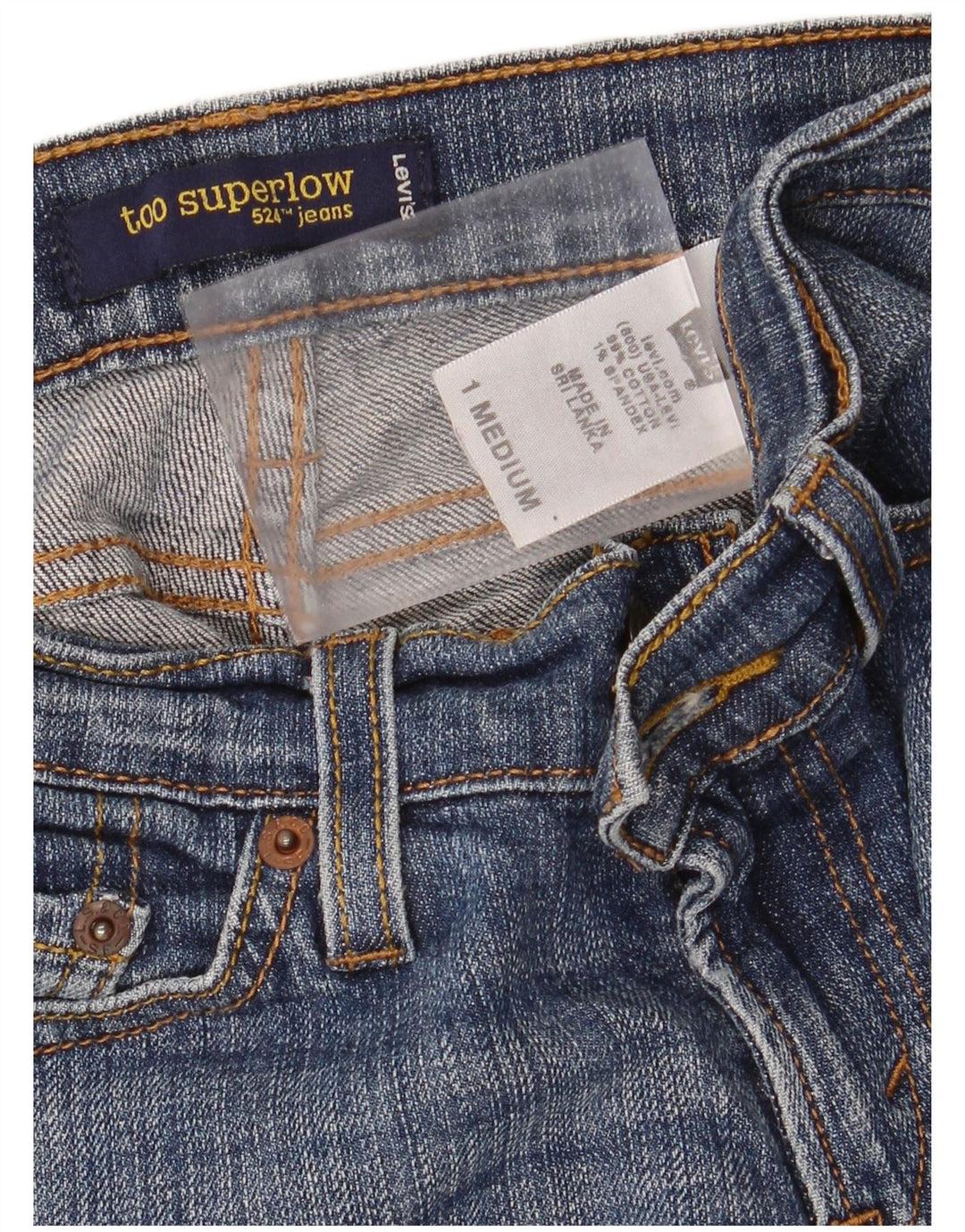 LEVI'S Γυναικείο 524 Too Superlow Skinny Jeans US 1 XS W28 L32 Μπλε βαμβακερό