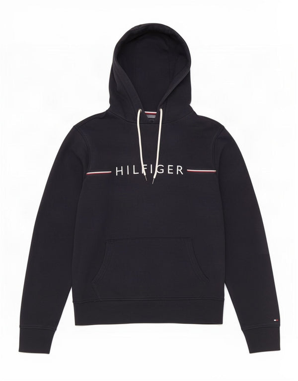 Tommy Hilfiger Ανδρικό γραφικό κουκούλα, μεσαίο μπλε βαμβακερό