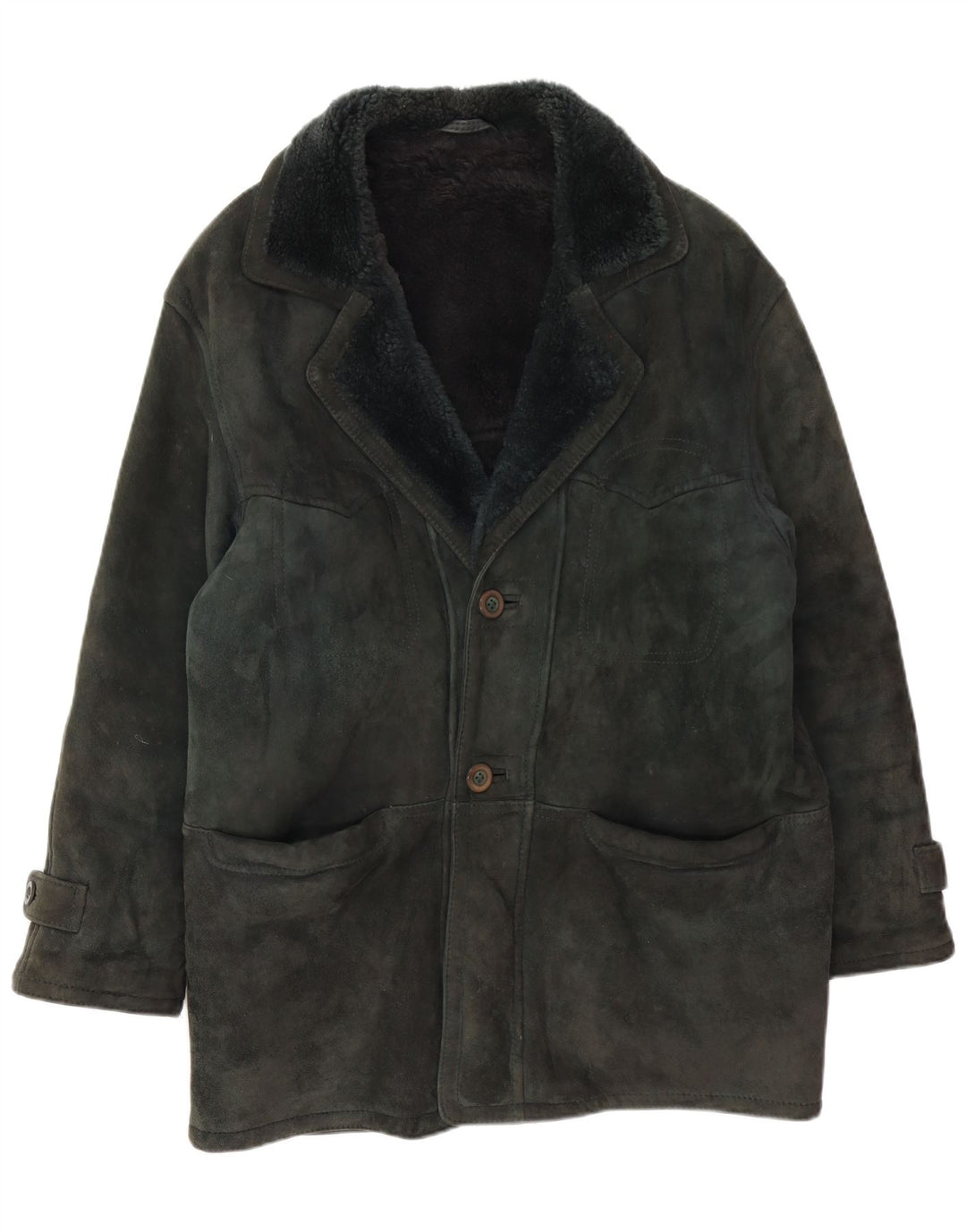 Vintage Ανδρικό Shearling Jacket IT 48 Medium Green