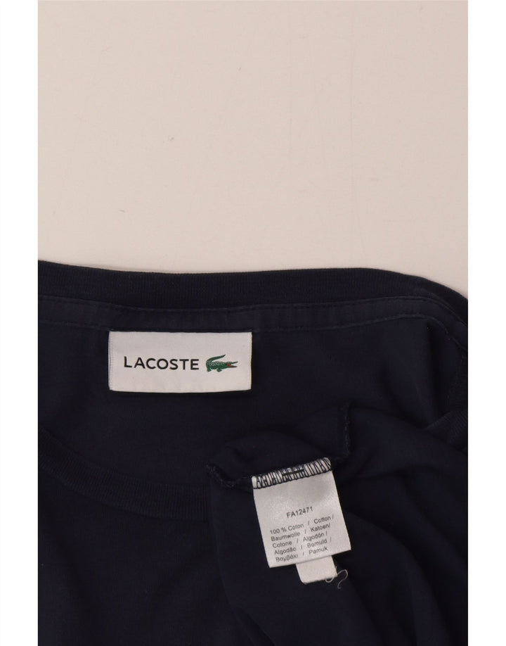 Lacoste Ανδρικό T-Shirt Top Large Navy Blue από βαμβάκι