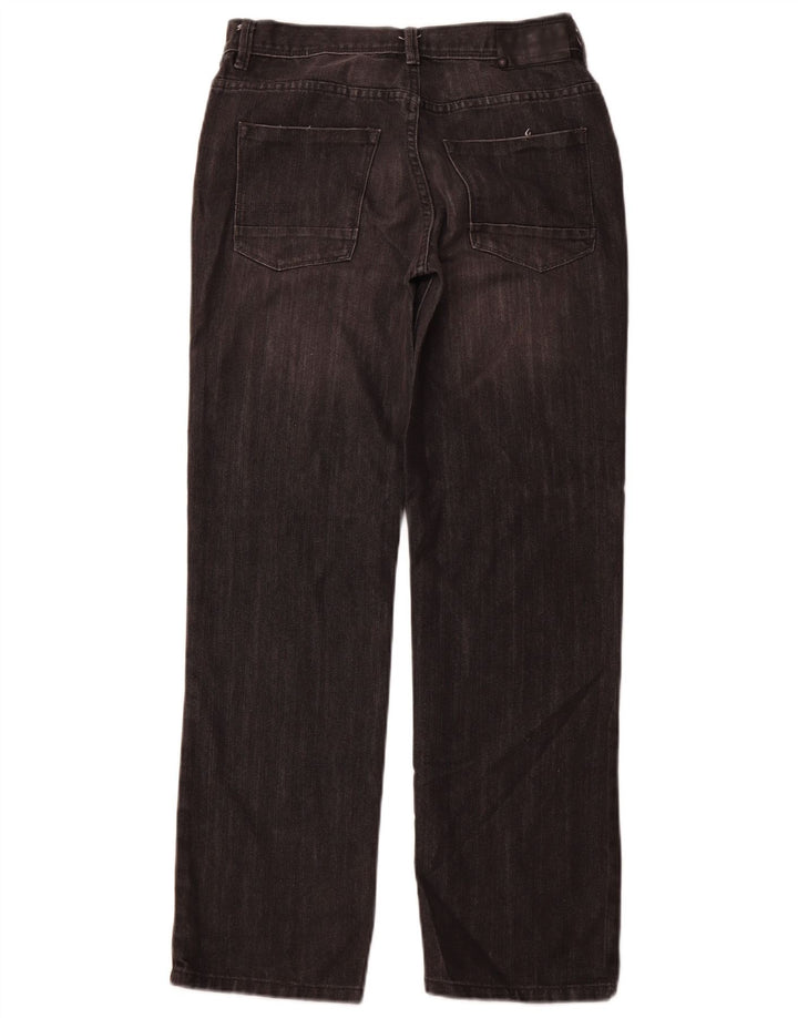 CALVIN KLEIN Girls Rebel Straight Jeans 15-16 ετών W30 L29 Black Classic