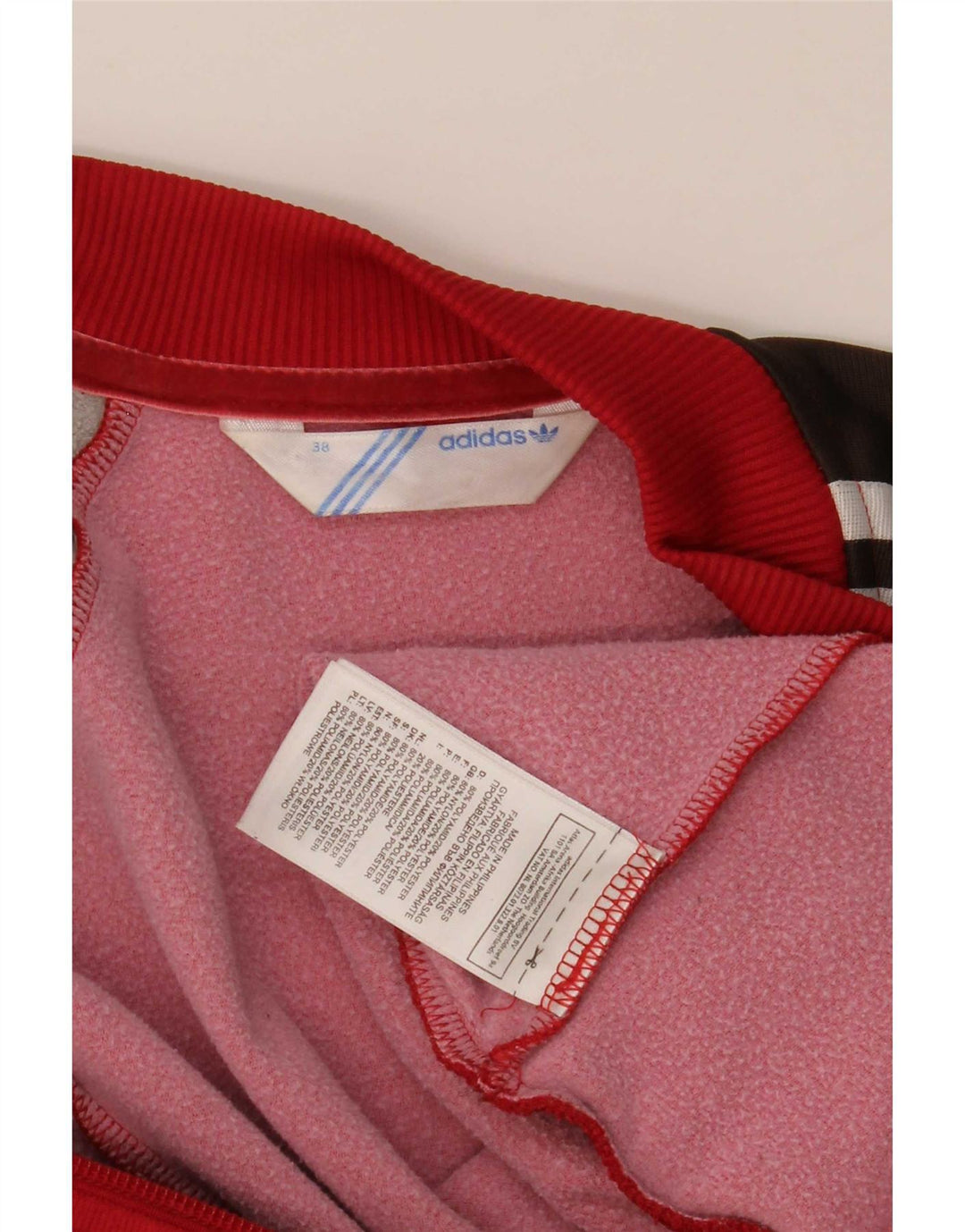 Γυναικεία αθλητική φόρμα Adidas Top Jacket IT 38 XS Red Colourblock Polyamide