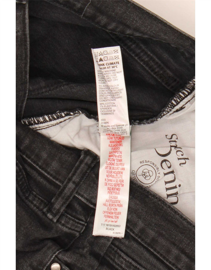 Marks & Spencer Ανδρικό Skinny Jeans W32 L29 Μαύρο βαμβακερό