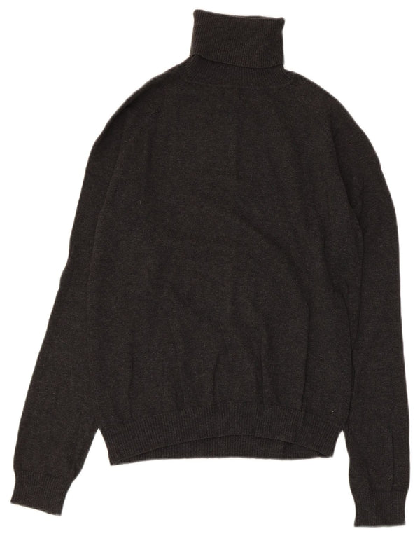 Γυναικείο πουλόβερ ZARA με ρολό λαιμόκοψη UK 18 XL Γκρι βαμβακερό