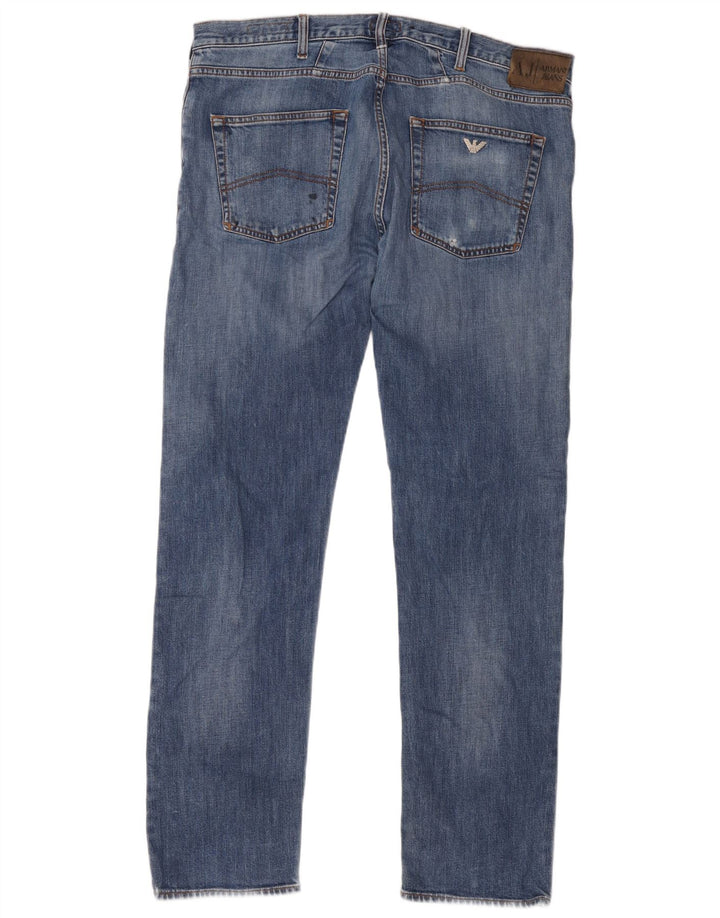Armani Ανδρικό J45 Regular Straight Jeans W38 L34 Μπλε βαμβακερό