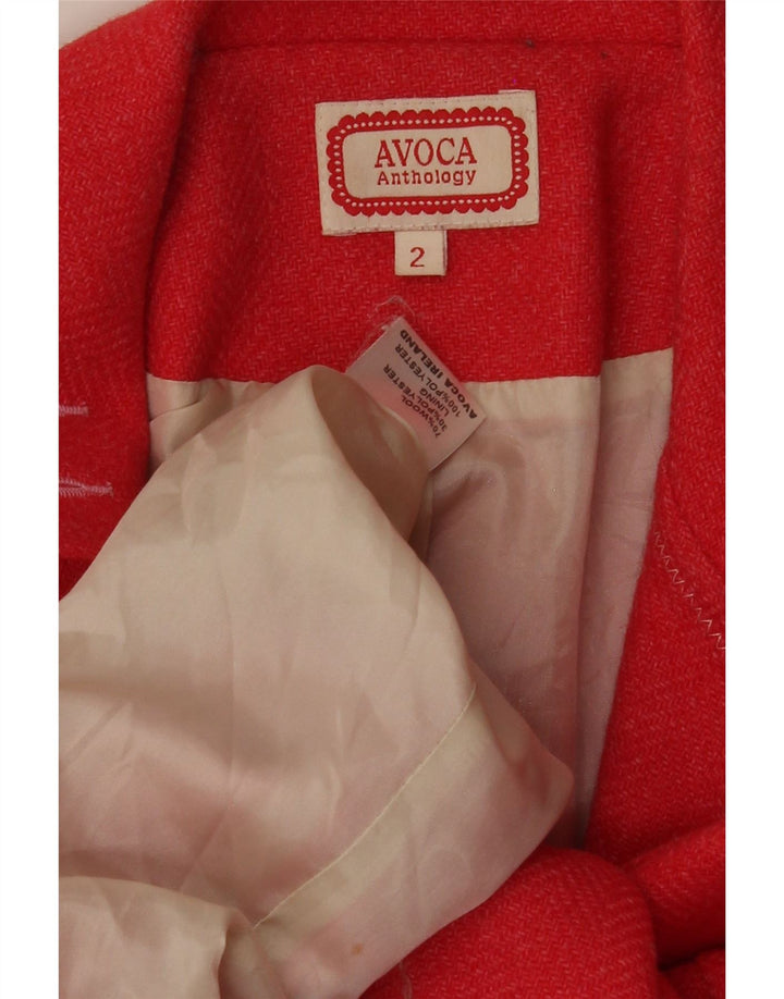 AVOCA Womens Overcoat US 2 XS Red Wool Vintage Avoca and Second-Hand Avoca from Messina Hembry 