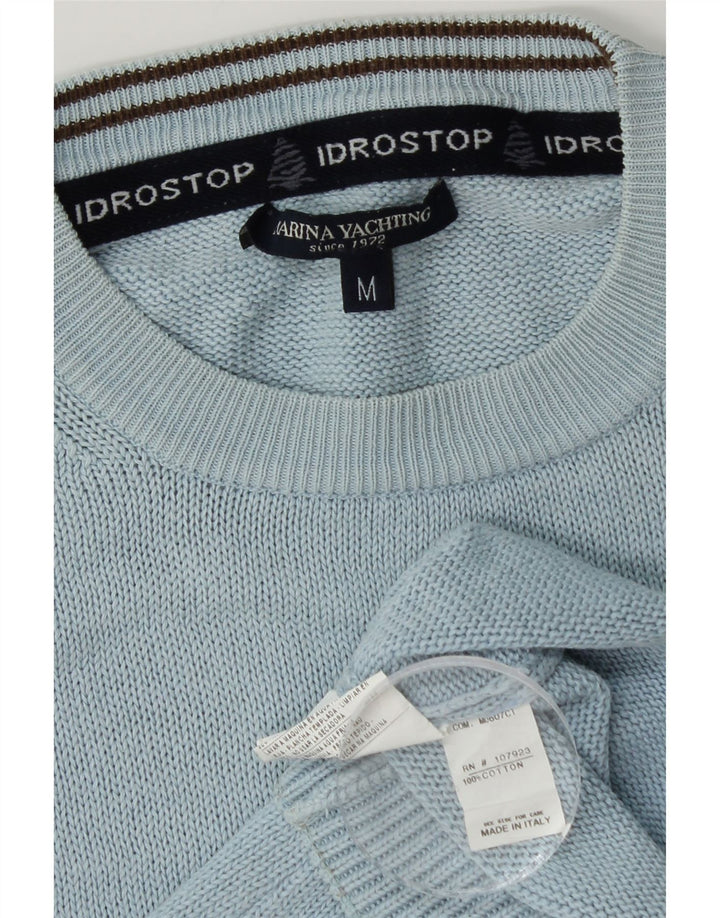 Marina Yachting Ανδρικό πουλόβερ με λαιμόκοψη μεσαίου μπλε βαμβακερό