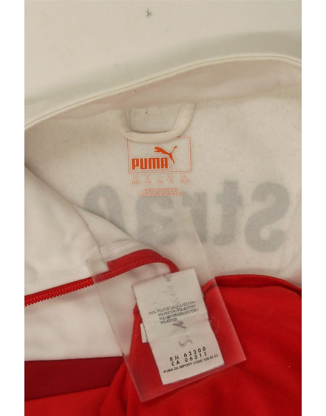 Puma Boys Graphic αθλητική φόρμα Top Jacket 15-16 Years Red Colourblock