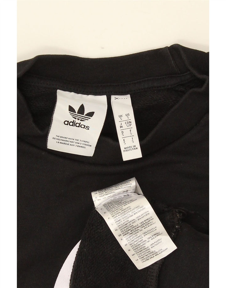 Ανδρικό γραφικό φούτερ Adidas Jumper Μικρό μαύρο βαμβακερό