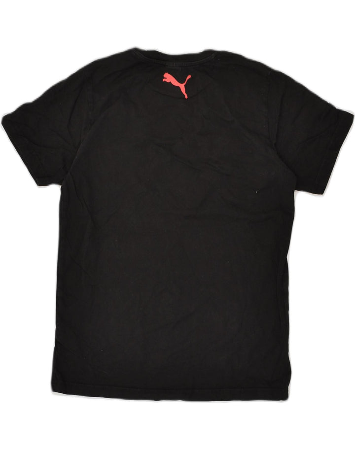 PUMA Boys Graphic T-Shirt Top 13-14 Years Black Cotton | Vintage Puma | Thrift | Second-Hand Puma | Used Clothing | Messina Hembry 