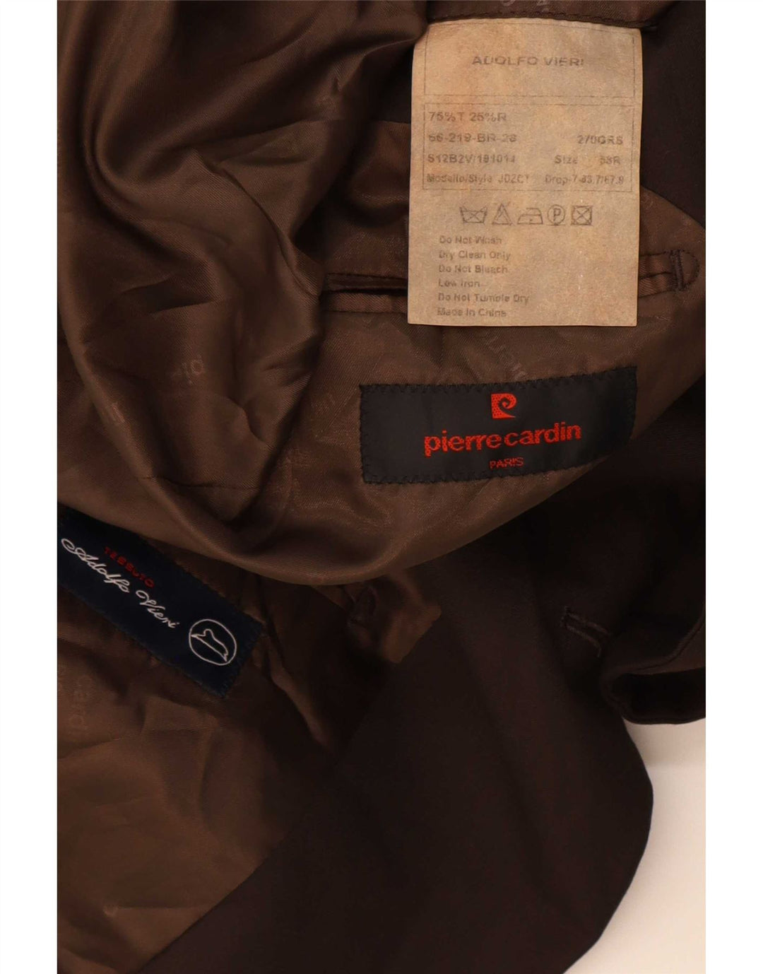 Pierre Cardin Ανδρικό Μπουφάν Blazer με 2 Κουμπιά IT 58 4XL Καφέ