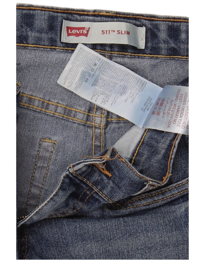 Levi's Boys 511 Slim Jeans 13-14 ετών W28 L29 Μπλε βαμβακερό
