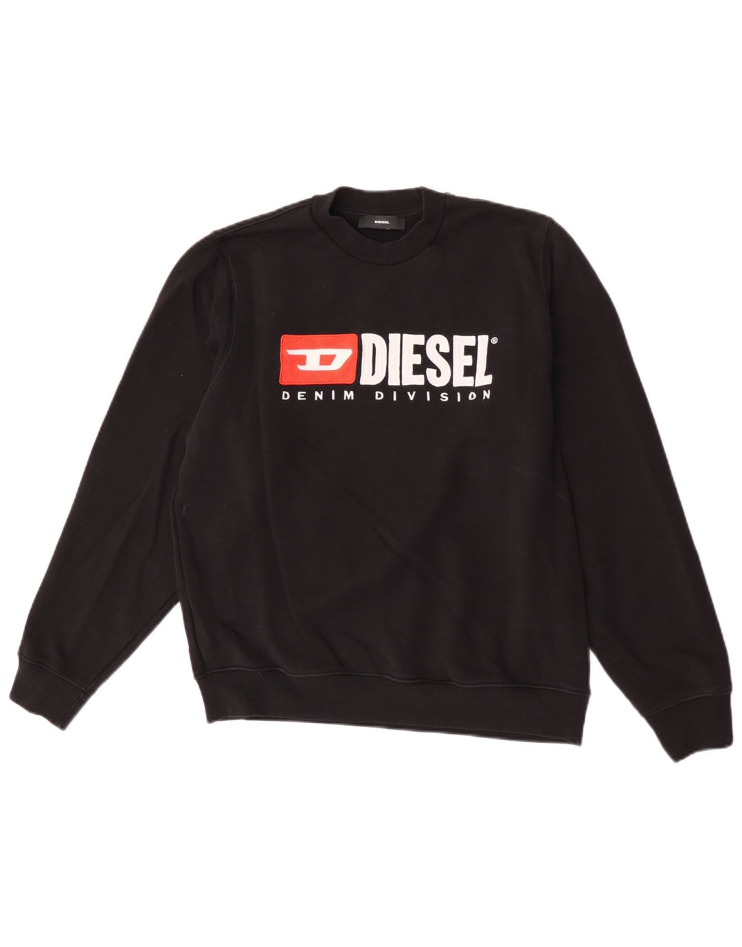 Diesel Ανδρικό γραφικό φούτερ Jumper Μικρό μαύρο βαμβακερό