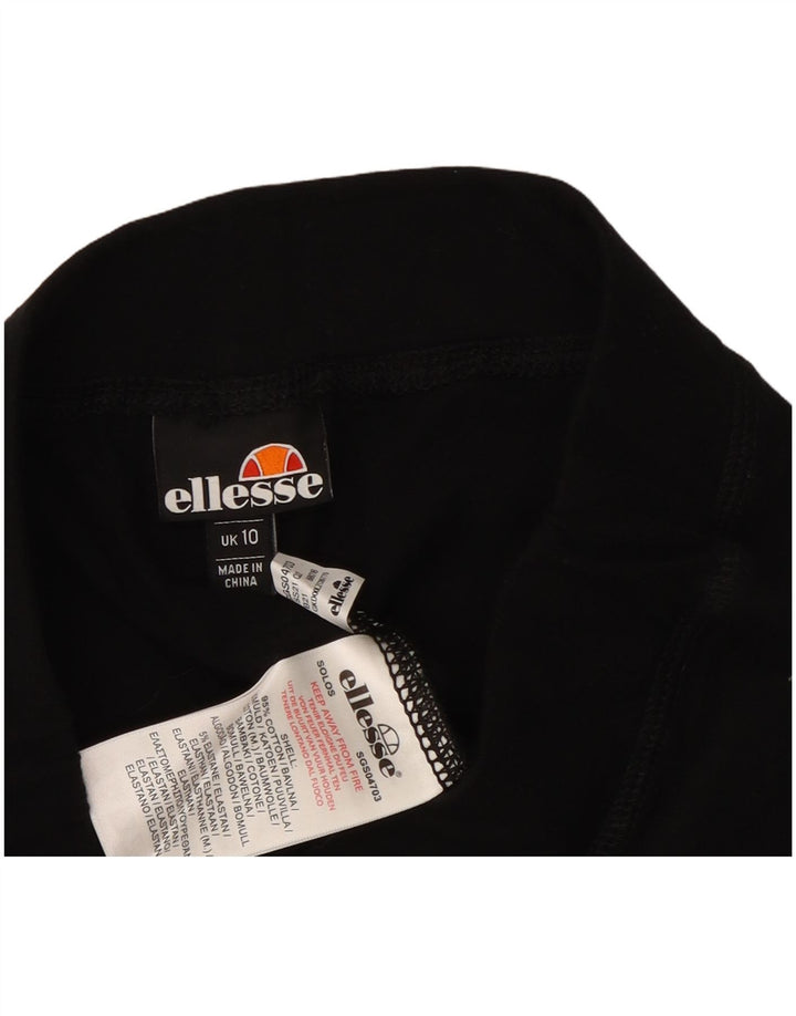 Ellesse Γυναικείο Γραφικό Κολάν UK 10 Μικρό Μαύρο Βαμβακερό