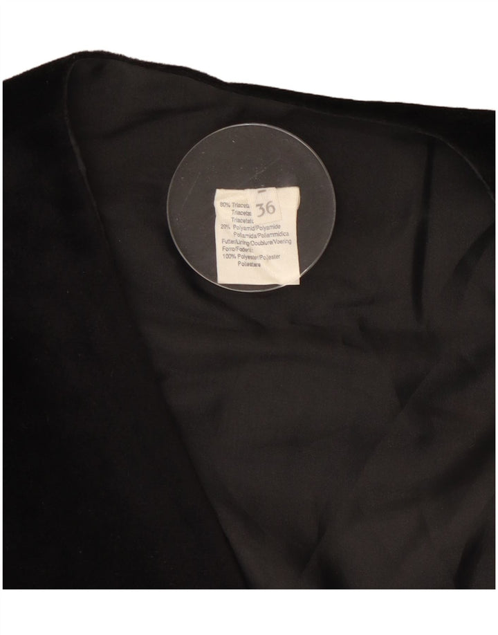 VINTAGE Γυναικείο Ανοιχτό Μπουφάν Bolero IT 36 XS Μαύρο Τριοξικό