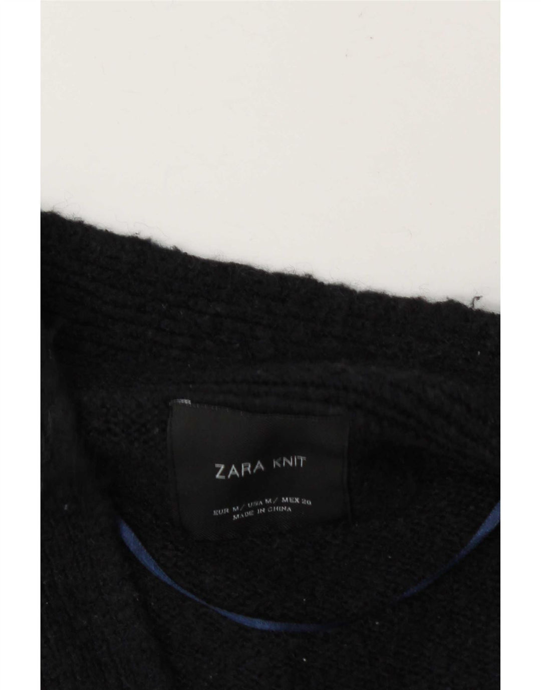 Zara Γυναικείο ανοιχτό πουλόβερ UK 14 Medium Navy Blue