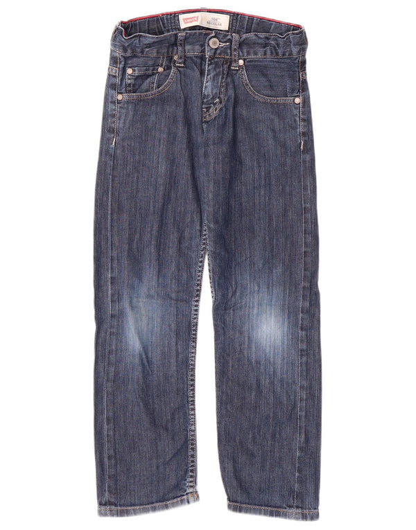 LEVI'S Boys 504 Straight Jeans 7-8 Years W24 L22 Blue Cotton