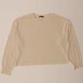 ZARA Womens Oversized Top Long Sleeve UK 14 Medium Beige Striped Vintage Zara and Second-Hand Zara from Messina Hembry 