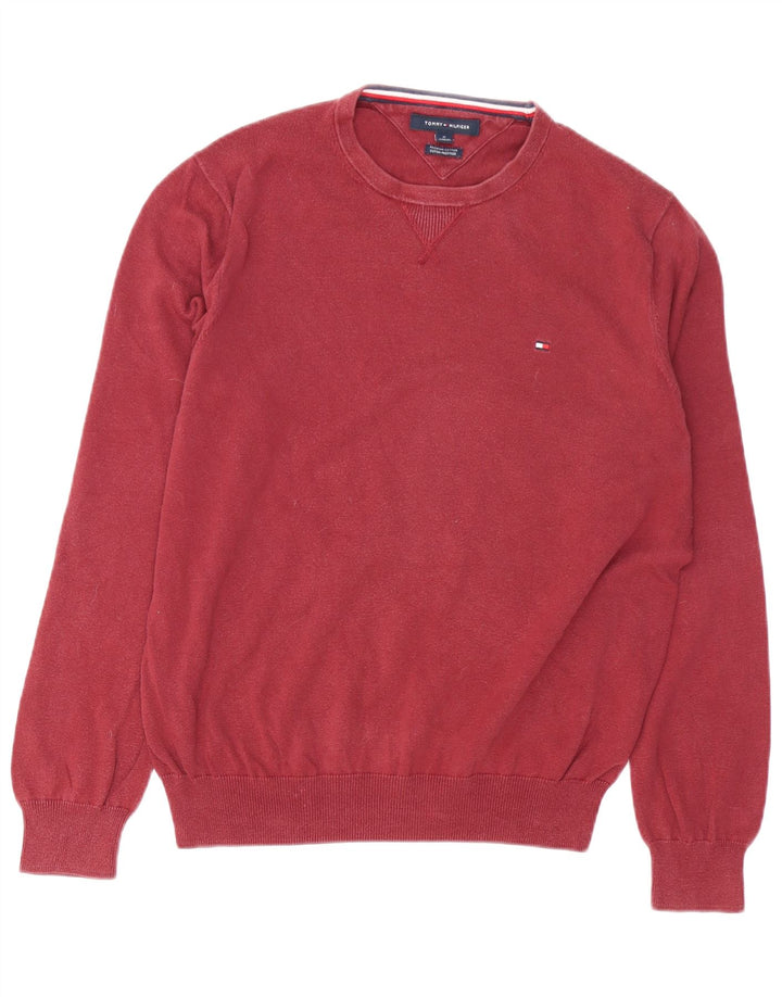 TOMMY HILFIGER Ανδρικό πουλόβερ με λαιμόκοψη, μεσαίο βαμβάκι