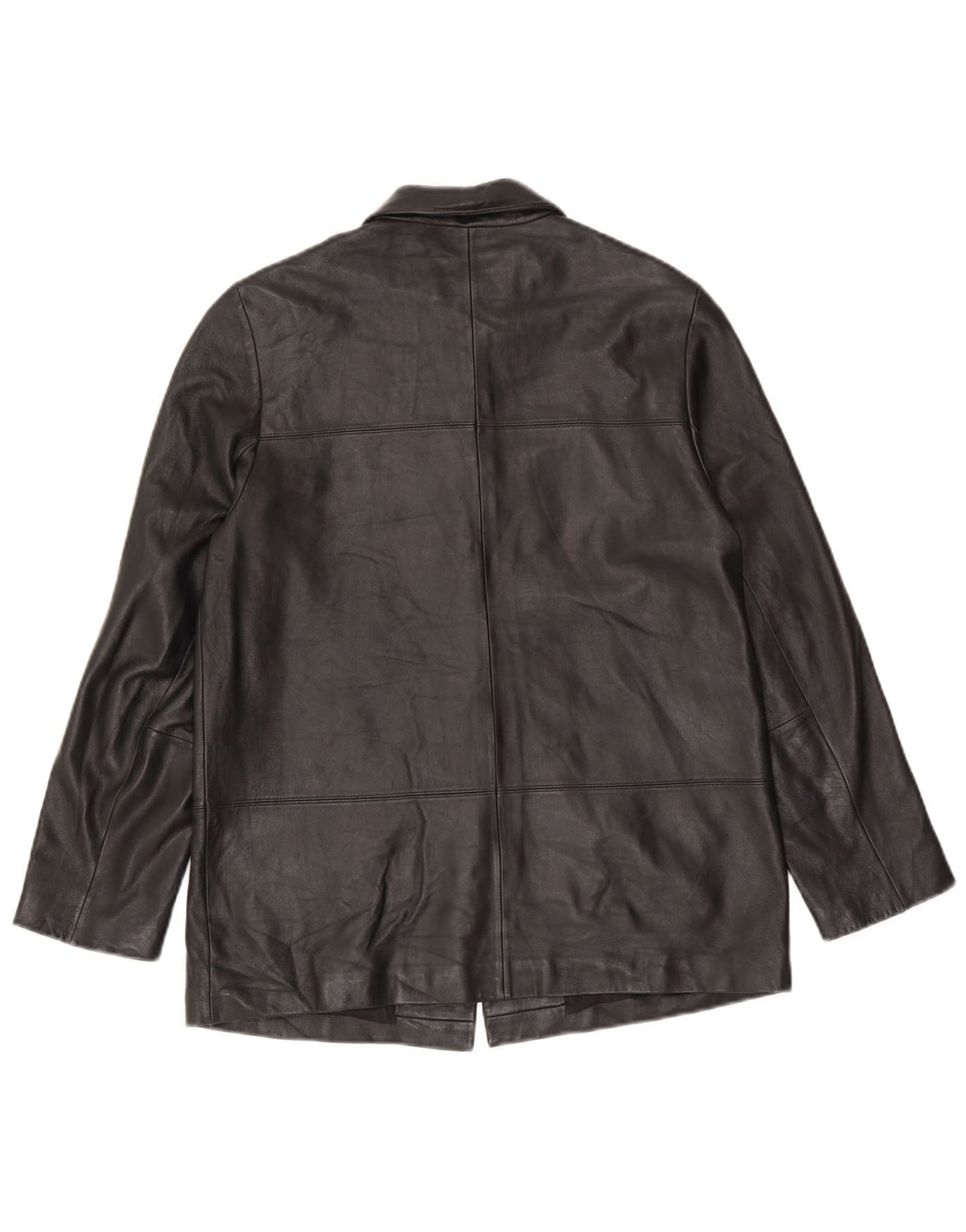 Marks & Spencer Γυναικείο Δερμάτινο Μπουφάν UK 12 Medium Black Leather