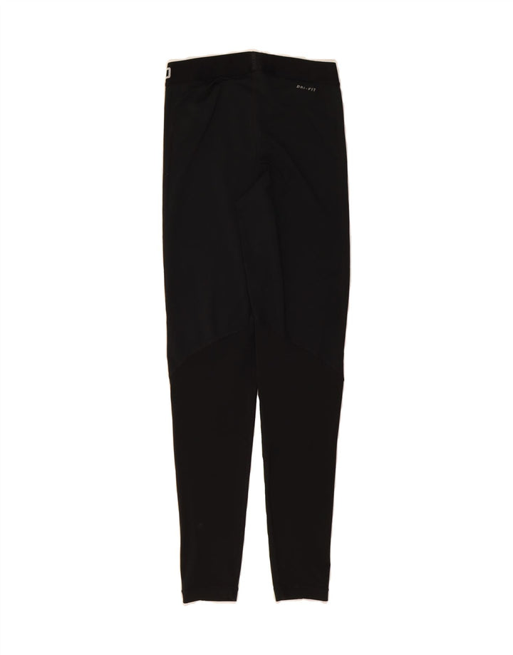 NIKE Womens Graphic Leggings UK 8 Small Black Polyester Vintage Nike and Second-Hand Nike from Messina Hembry 