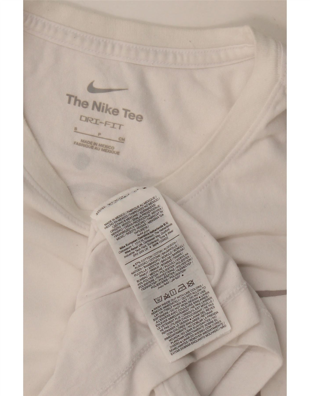 Μπλουζάκι NIKE Ανδρικό Dri Fit γραφικό μπλουζάκι, μικρό λευκό βαμβακερό