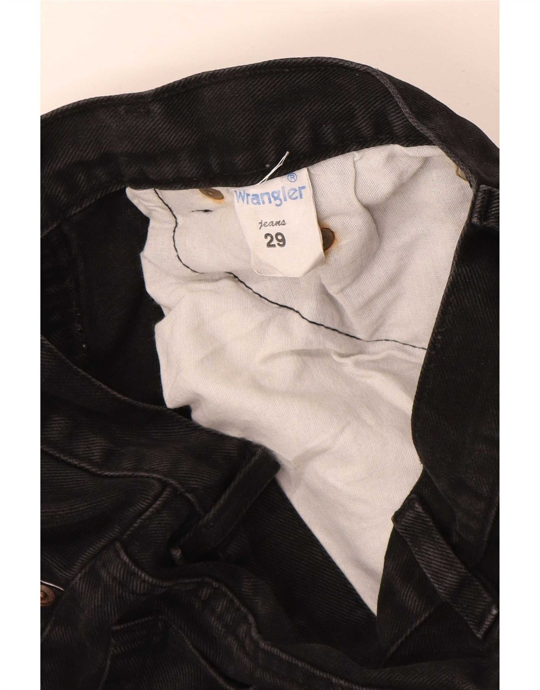 Ανδρικό τζιν Wrangler ίσιο W29 L29 μαύρο βαμβακερό