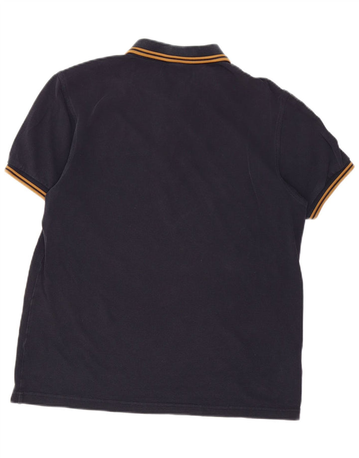 Fred Perry Ανδρικό πουκάμισο πόλο μεσαίου μπλε βαμβακερό