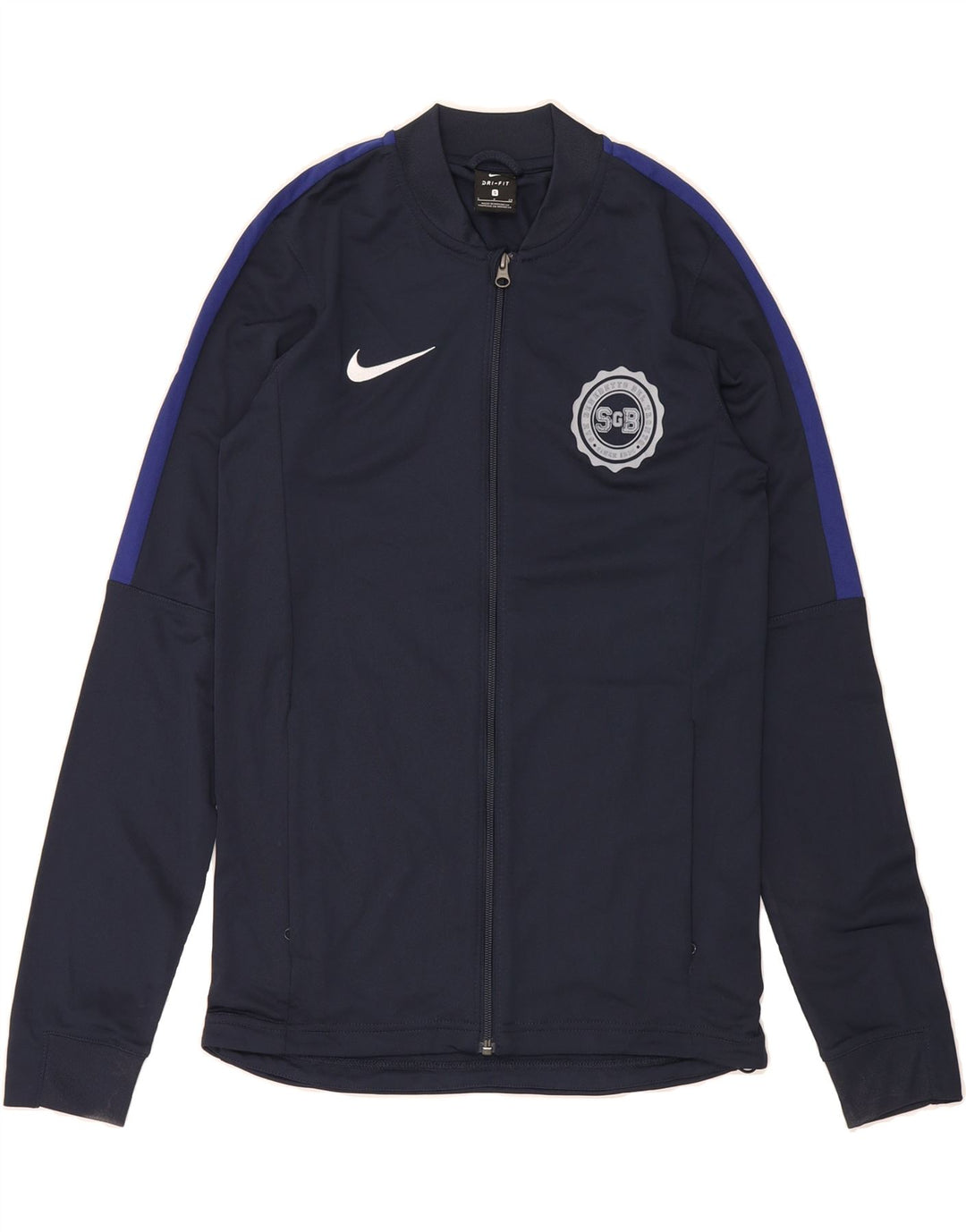 NIKE Mens Tracksuit Top Jacket Small Navy Blue Polyester Vintage Nike and Second-Hand Nike from Messina Hembry 