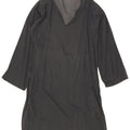 Γυναικείο φόρεμα Benetton See Through Oversized Tunic UK 10 Μικρό γκρι βαμβακερό