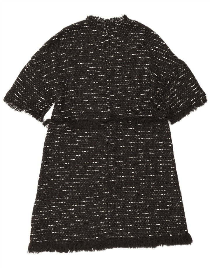 Zara Γυναικείο φόρεμα A-Line UK 12 Medium Black Flecked Polyester