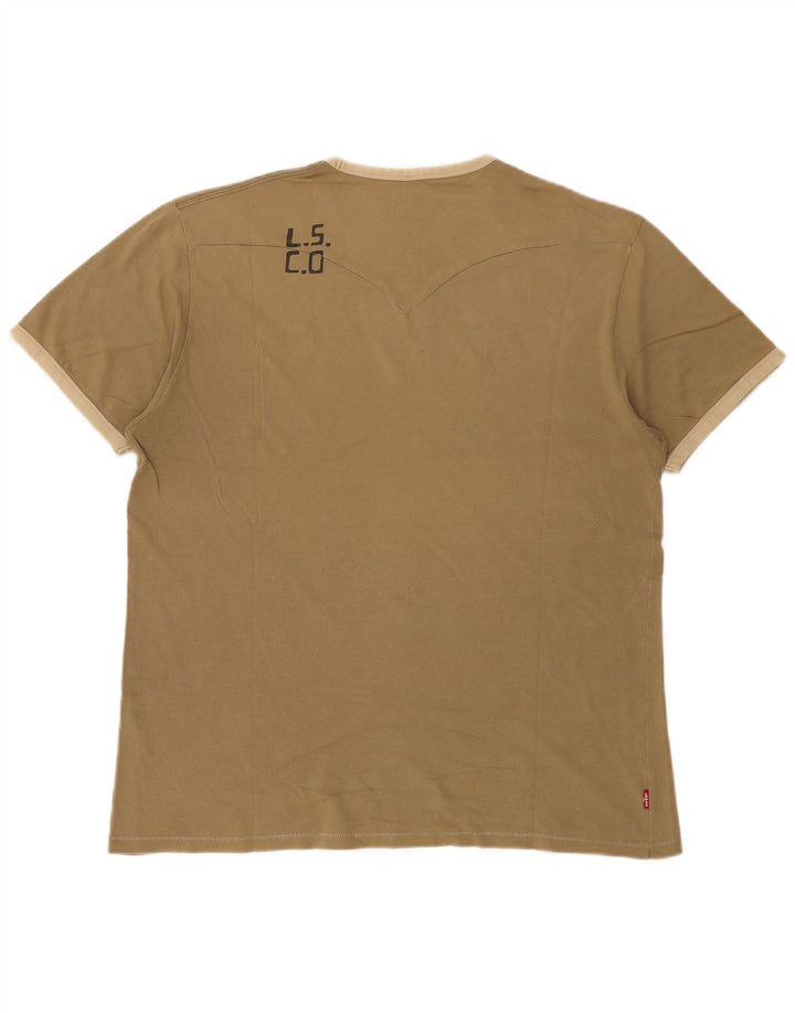Ανδρικό γραφικό T-Shirt Levi's Top Large Khaki