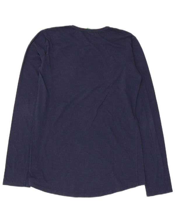 Benetton Girls Graphic Top Μακρυμάνικο 13-14 ετών 3XL Navy Blue Cotton