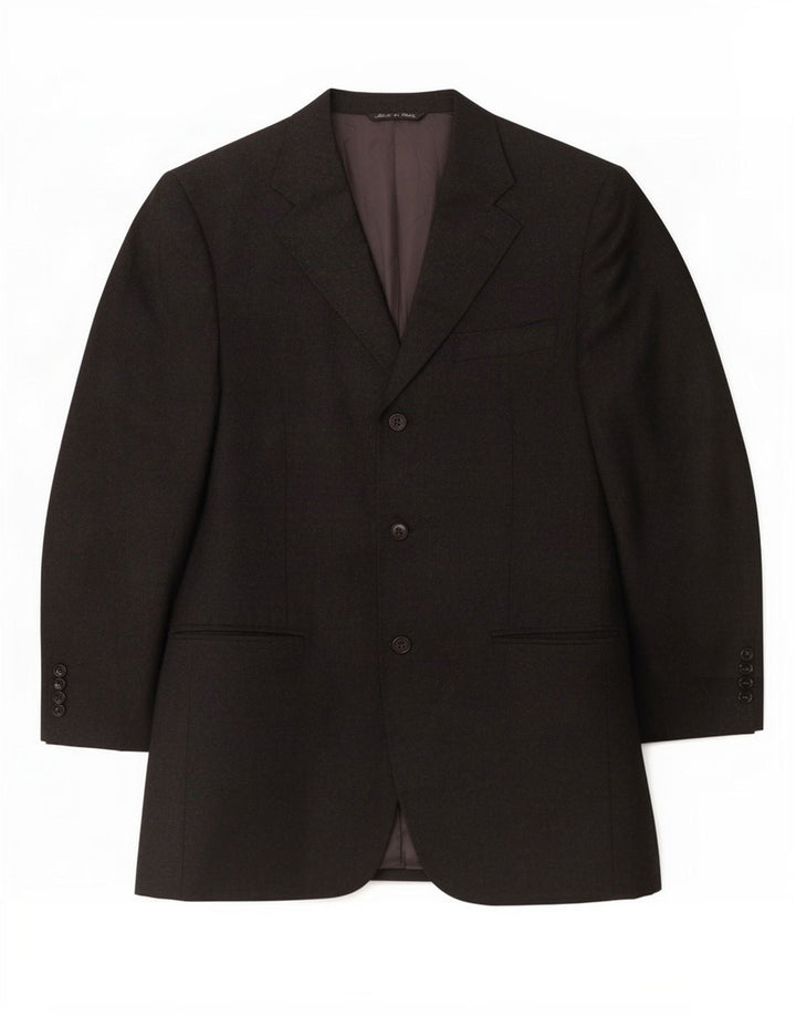 Canali Ανδρικό τζάκετ Blazer 3 κουμπιών IT 48 Μεσαίο μαύρο παρθένο μαλλί