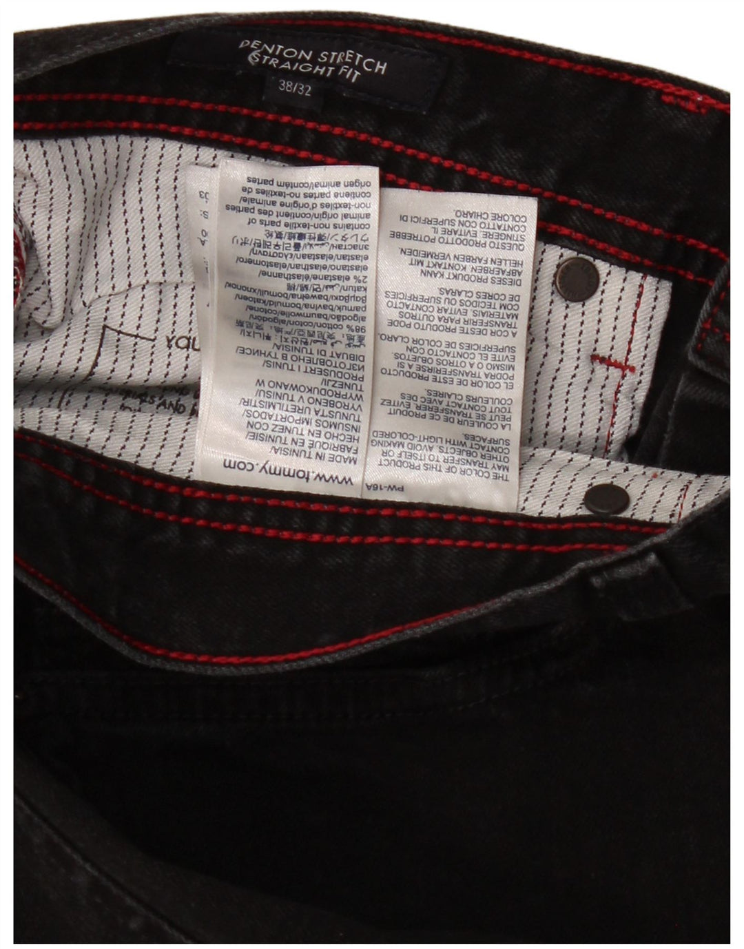 TOMMY HILFIGER Ανδρικό τζιν Denton Straight W38 L23 Μαύρο βαμβακερό