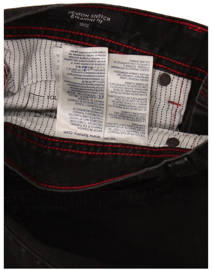 TOMMY HILFIGER Ανδρικό τζιν Denton Straight W38 L23 Μαύρο βαμβακερό